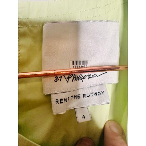 3.1 PHILLIP LIM X RTR Pale Yellow Sleeveless Belted Midi Dress Size 4 - Picture 11 of 16